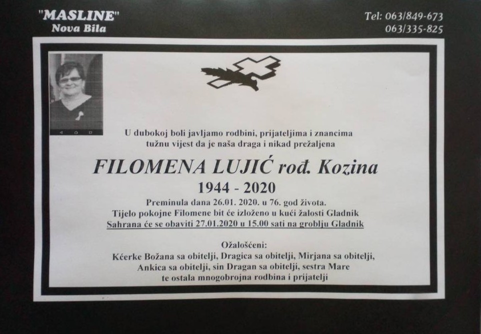 Filomena Lujić, rođ. Kozina