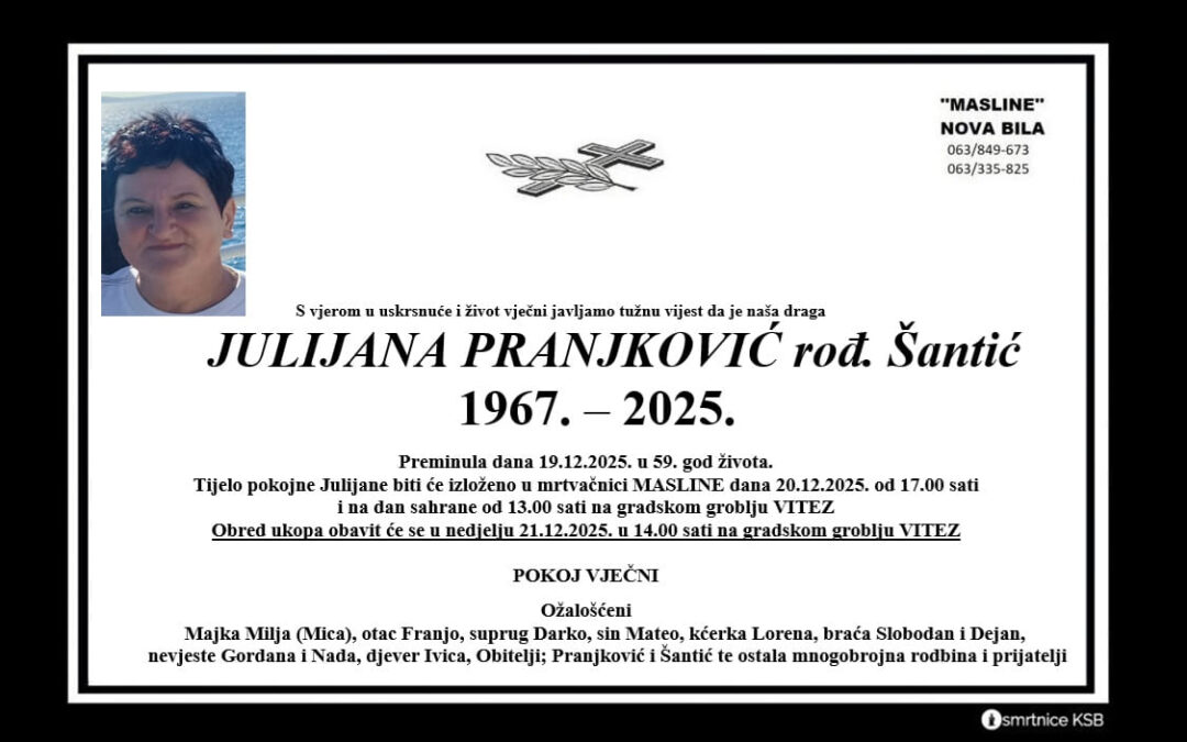 Julijana Pranjković rođ. Šantić