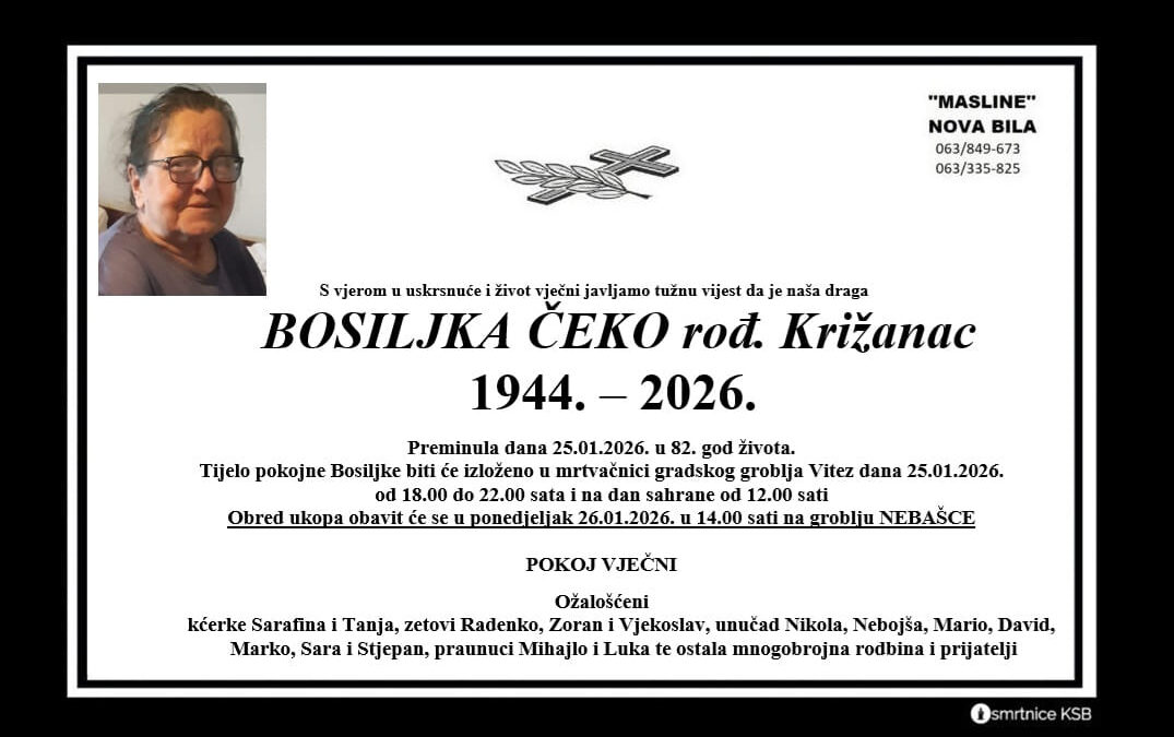 Bosiljka Čeko rođ. Križanac